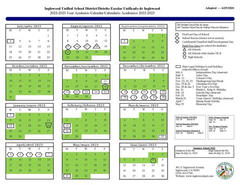 Inglewood Usd Calendar